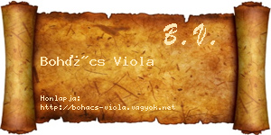 Bohács Viola névjegykártya